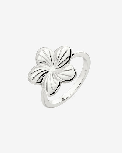 Floral Glow Ring Silver