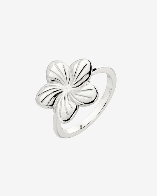 Floral Glow Ring Silver