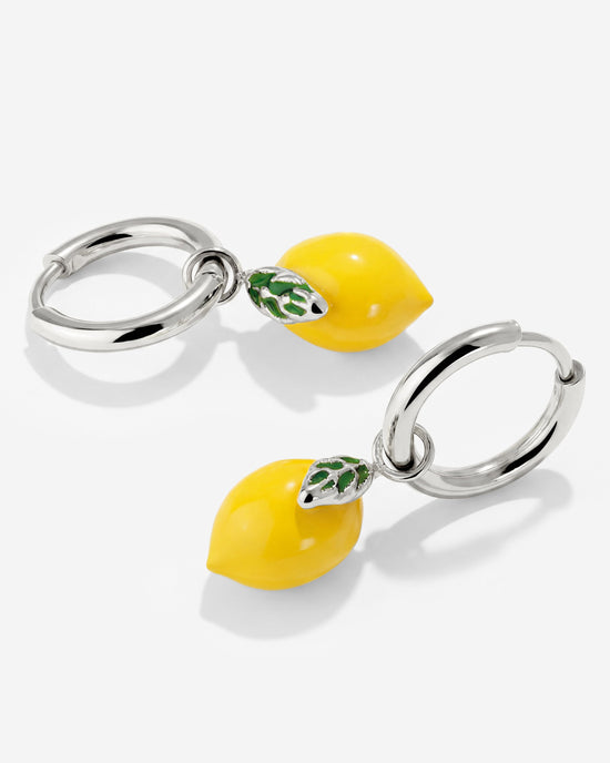 Lemony Hoop Set Small Silver