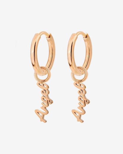 The Angel Hoop Set Small Rose Gold