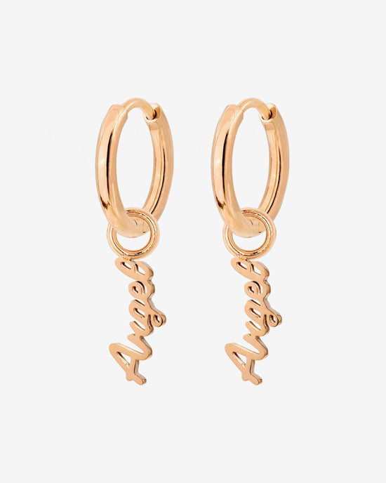The Angel Hoop Set Small Rose Gold