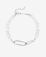 Fluidity Pearl Bracelet Silver