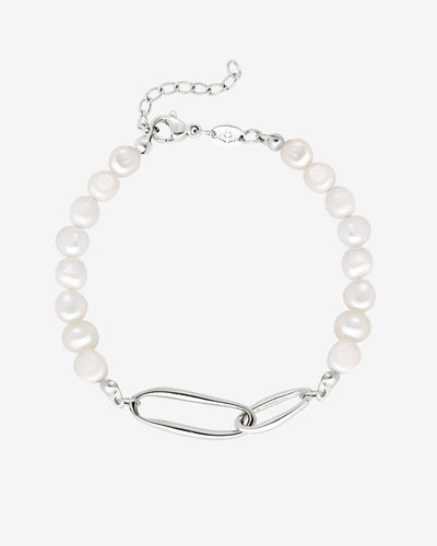 Fluidity Pearl Bracelet Silver