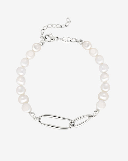 Fluidity Pearl Bracelet Silver