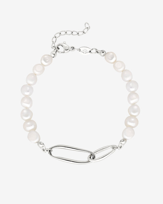 Fluidity Pearl Bracelet Silver