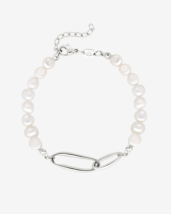 Fluidity Pearl Bracelet Silver