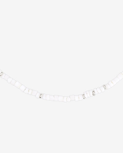 Puka Shell Necklace Silver