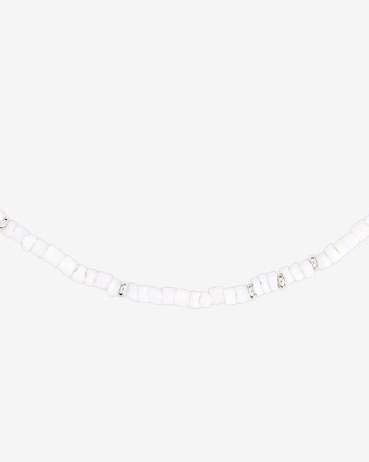 Puka Shell Necklace Silver