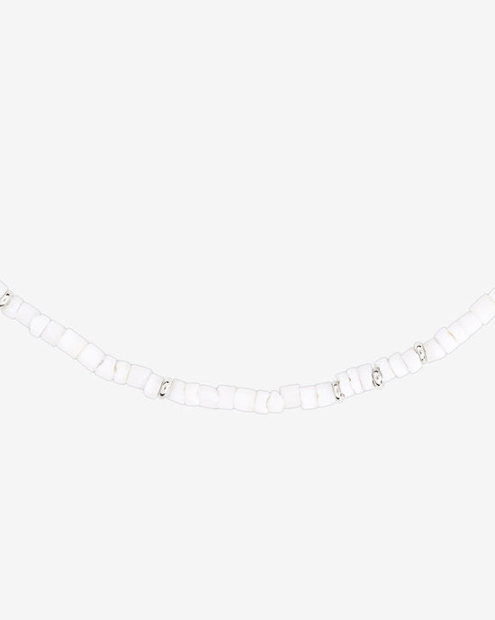 Puka Shell Necklace Silver
