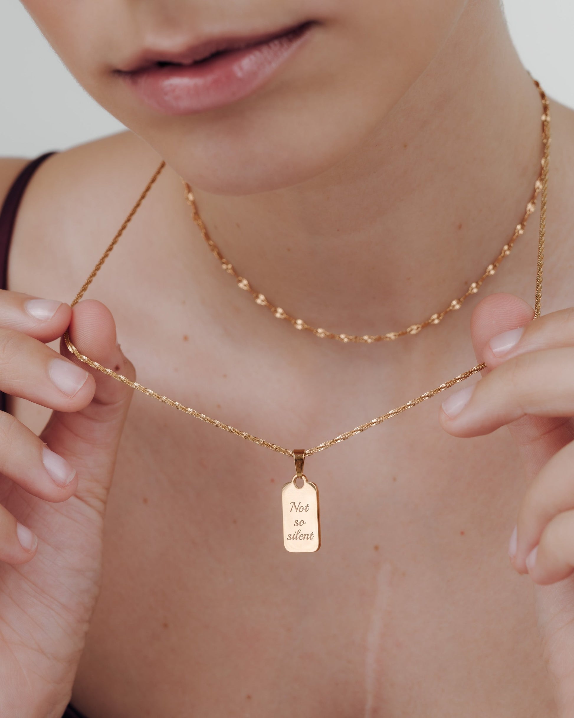 Not so silent Necklace Rose Gold