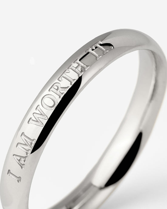 I am worth it Ring Silver