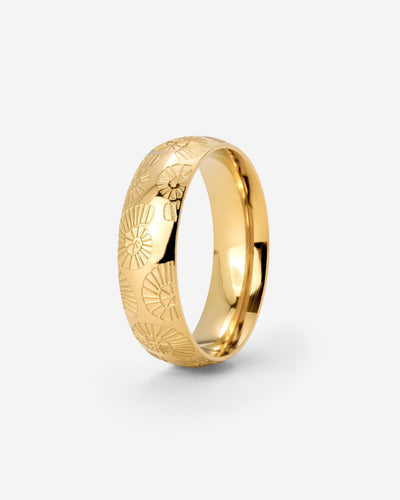 Ammonite Shell Ring Gold