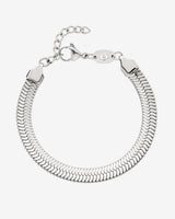 Bold Herringbone Bracelet Silver