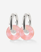 Chunky Peachy Donut Hoop Set Medium Silver