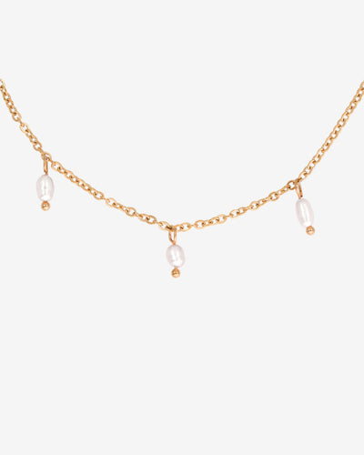 Perla Blanco Choker Rose Gold