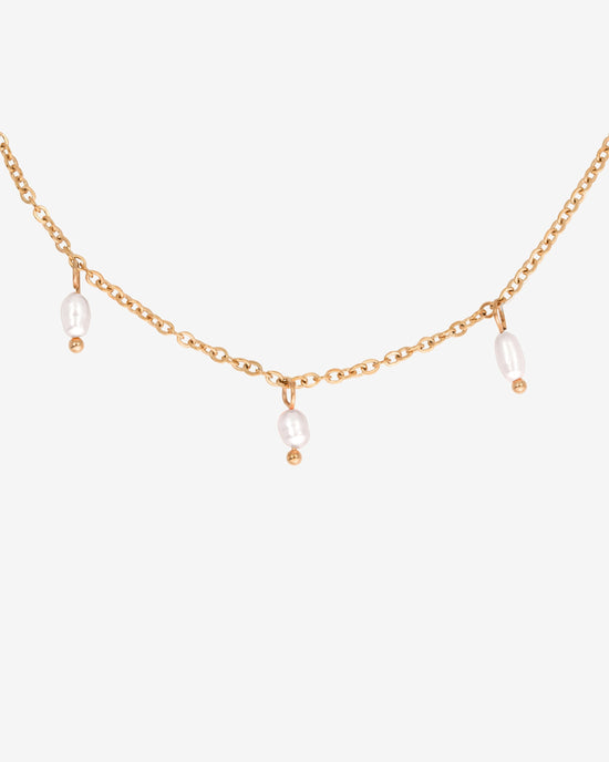 Perla Blanco Choker Rose Gold