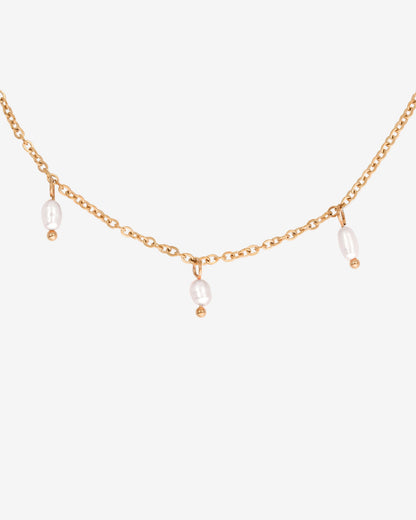 Perla Blanco Choker Rose Gold