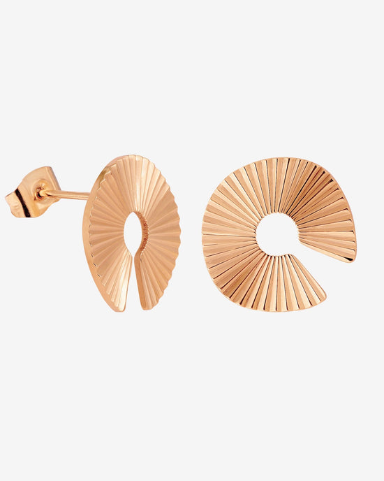 Sparkling Donut Studs Rose Gold