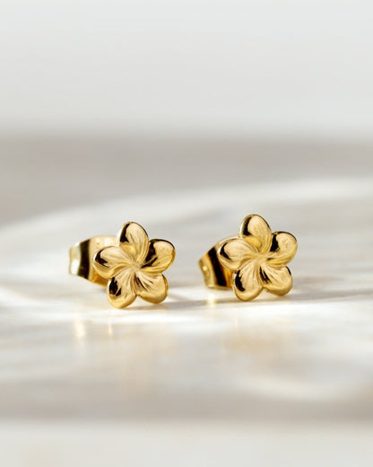 Floral Glow Studs Silver