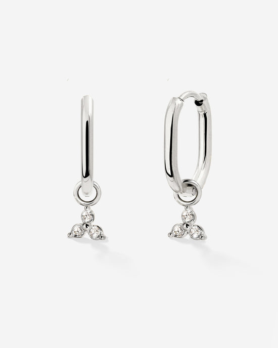 Rayos Oval Hoops Baby Silver