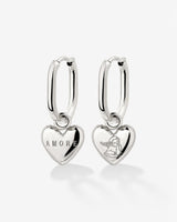 Amore Mio Oval Hoop Set Baby Silver