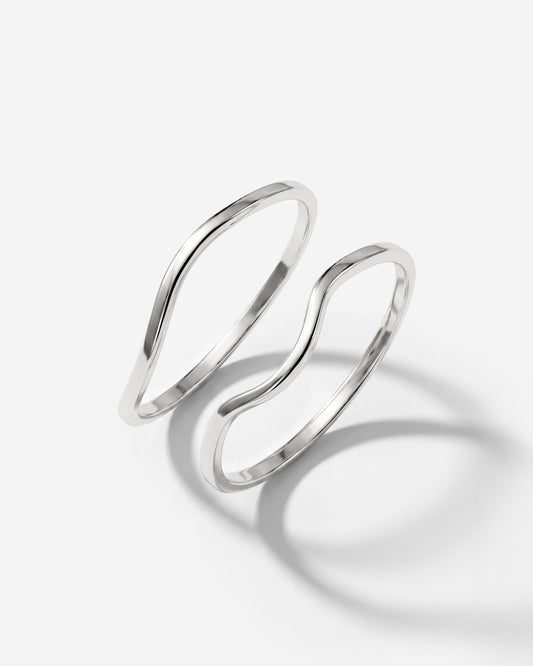 Skinny Dip Ring Duo Silver