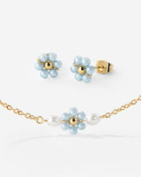 Forever Blue Daisy Bundle gold