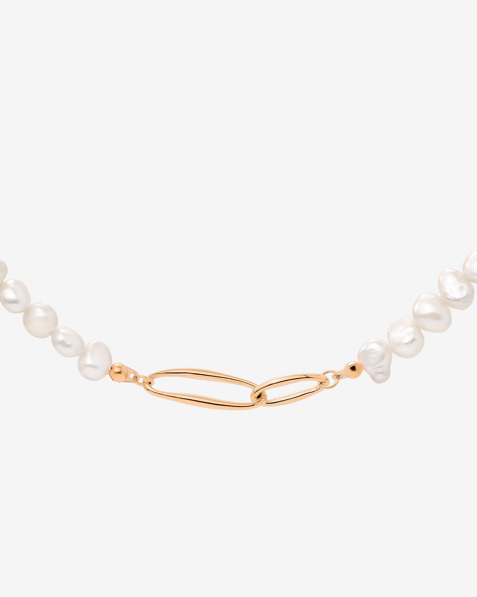 Fluidity Pearl Necklace Rose Gold
