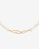 Fluidity Pearl Necklace Rose Gold