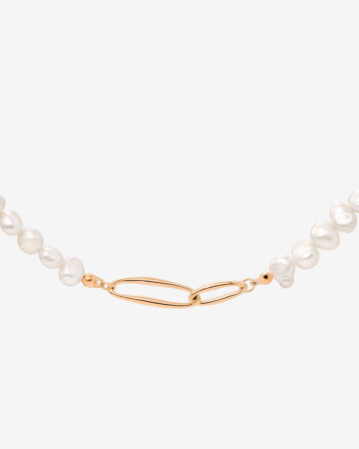Fluidity Pearl Necklace Rose Gold