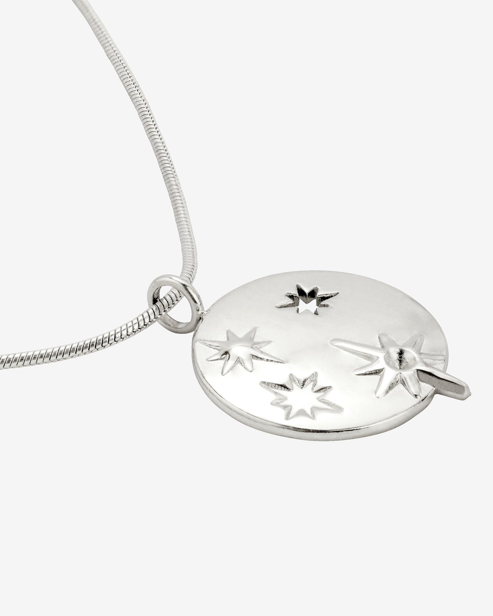 Shiny Stars Necklace Silver