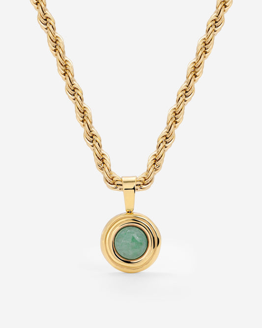 Olive Glow Necklace Gold