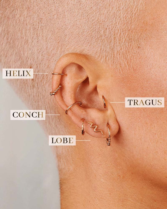 Snake Piercing Rose Gold