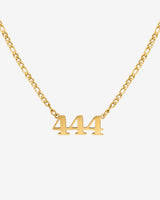 Angel Number Necklace Gold 444