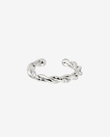 Curly Twist Ear Cuff Silver