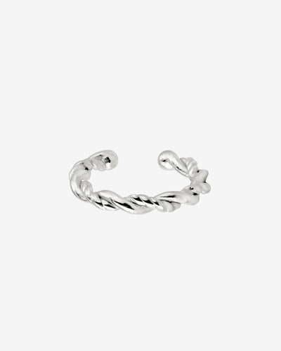 Curly Twist Ear Cuff Silver