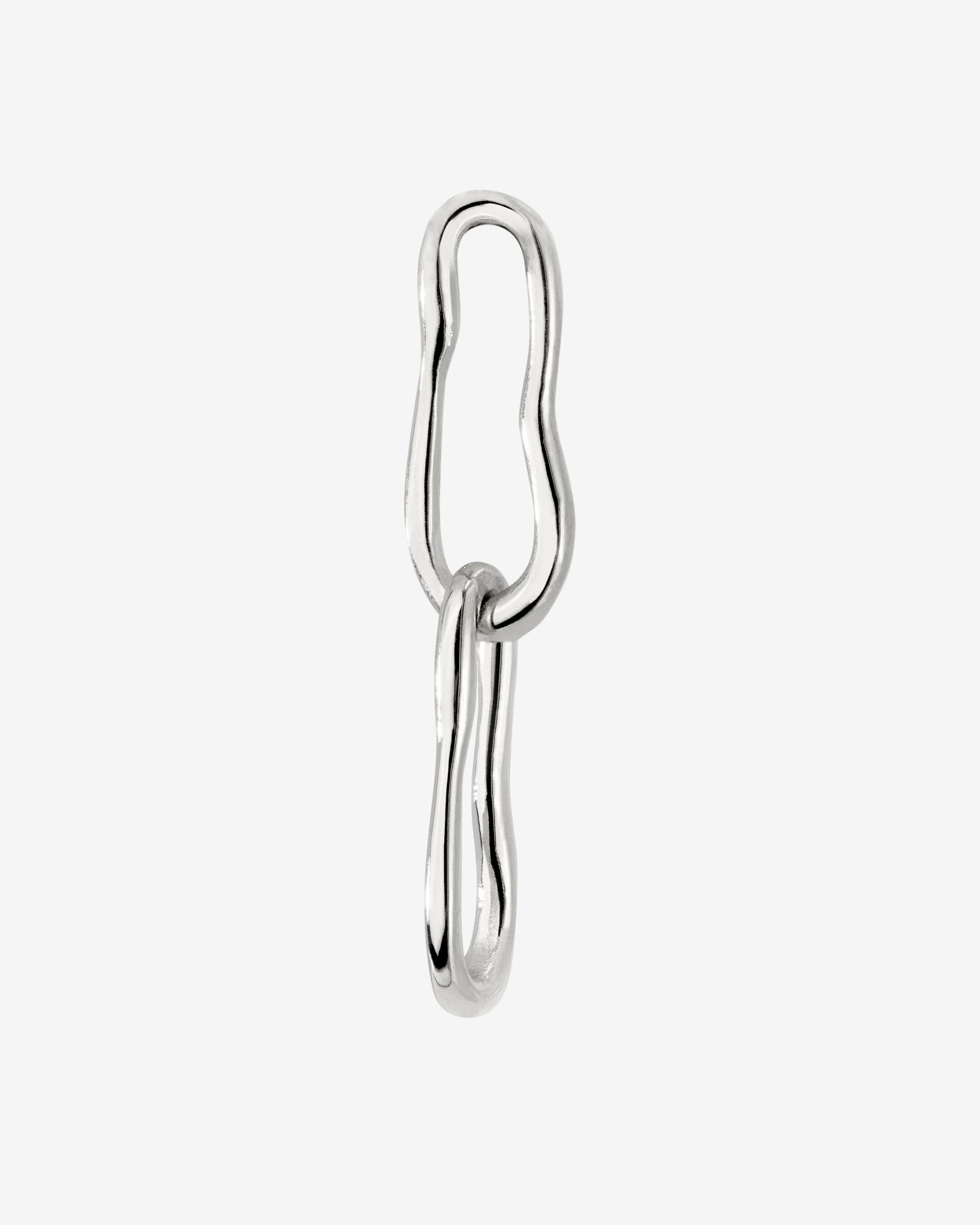 Blending Duo Oval Hoop Set Baby Silver