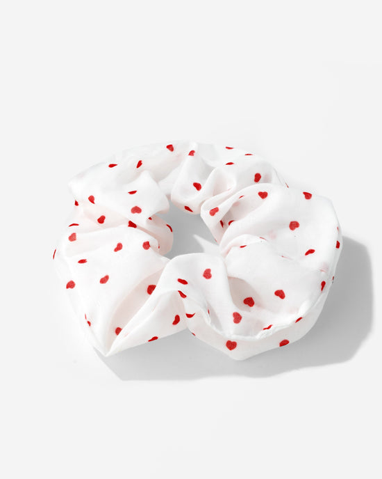 Shimmering Scrunchie Medium Hearts