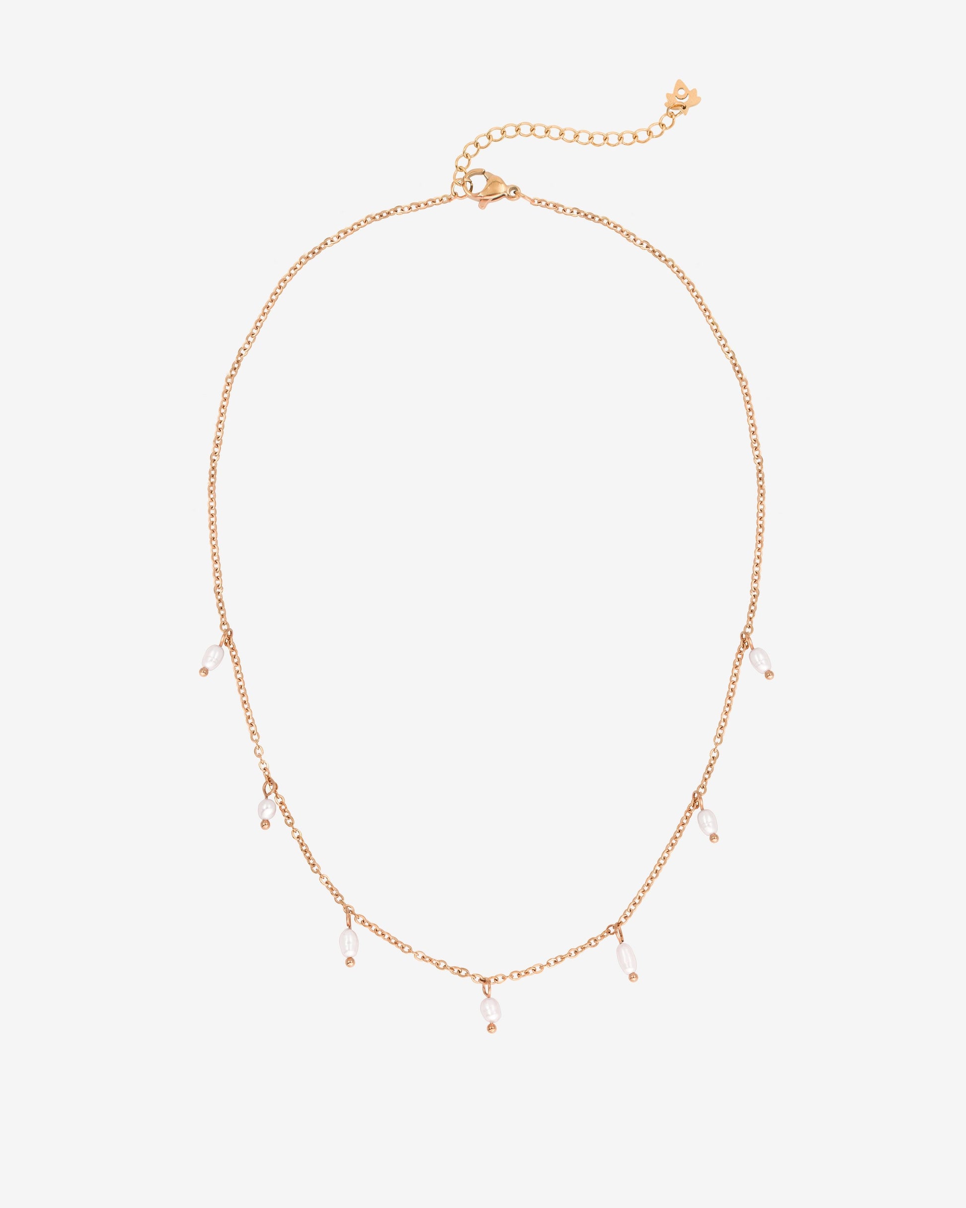 Perla Blanco Choker Rose Gold