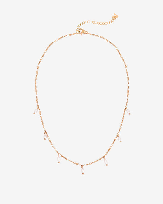 Perla Blanco Choker Rose Gold