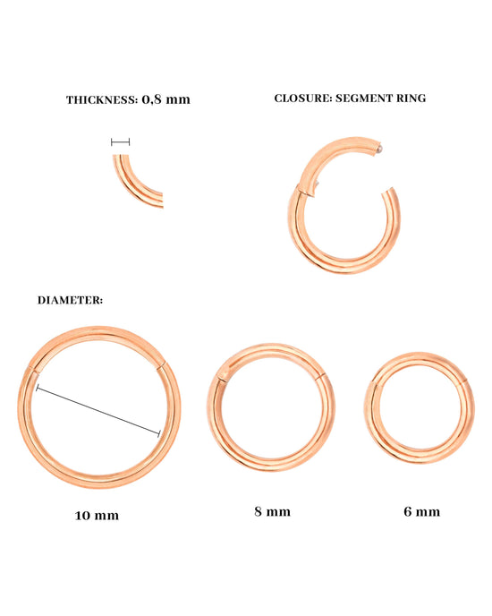 Basic Click Piercing Ring Rose Gold