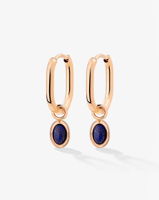 Blue Breeze Oval Hoop Set Baby Rose Gold