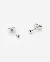 Delicate Bead Studs Silver