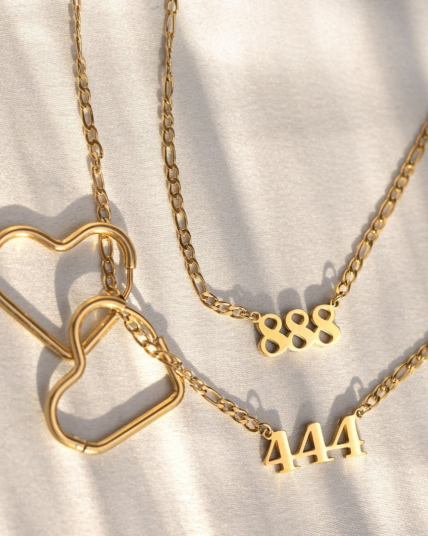 Angel Number Necklace Gold