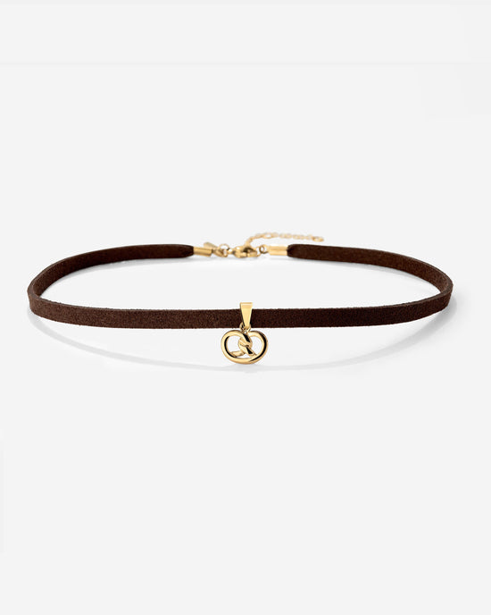 Pretzel Babe Choker Dark Brown