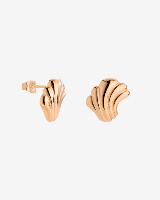 Simple Wave Studs Rose Gold