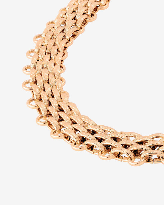 Bold Mesh Necklace Rose Gold