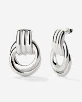 Infinity Loop Hoops Silver