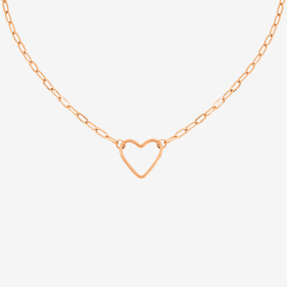 Loving Heart Necklace Rose Gold