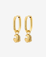 Curvy Wave Oval Hoop Set Baby gold